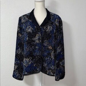 Elegant Blue and Black Women's Jacket